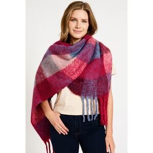 Francesca's Super Soft Multicolor Oversized Woven Scarf Wrap – One Size EUC